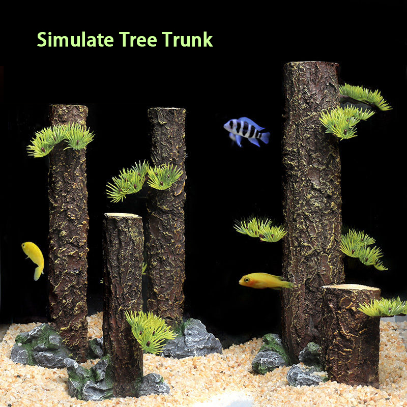 Aquarium Plant Root Tabs - 樹脂製の水槽,水族館のシミュレーション木,伝統的な風水,草の植物,熱帯雨林の造園の木