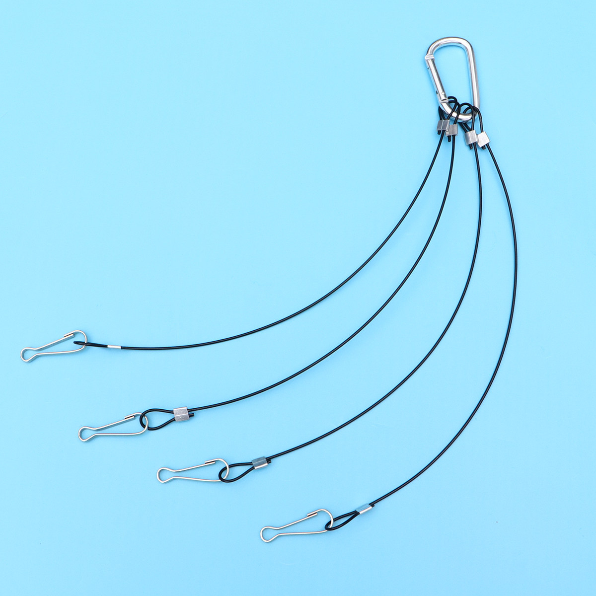 Planted Aquarium Hanging Light - 4個入り植物育成ライトハンガー、スチール製安全ロープワイヤー、厚さ2mm、長さ500mm、LED育成ライト、水耕栽培、水槽吊り下げ用