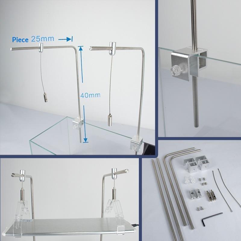 Planted Aquarium Hanging Light - 水槽ライト用吊り下げブラケット 高さ調整可能 安定したホルダー 水草水槽アクアスケーピング愛好家向け