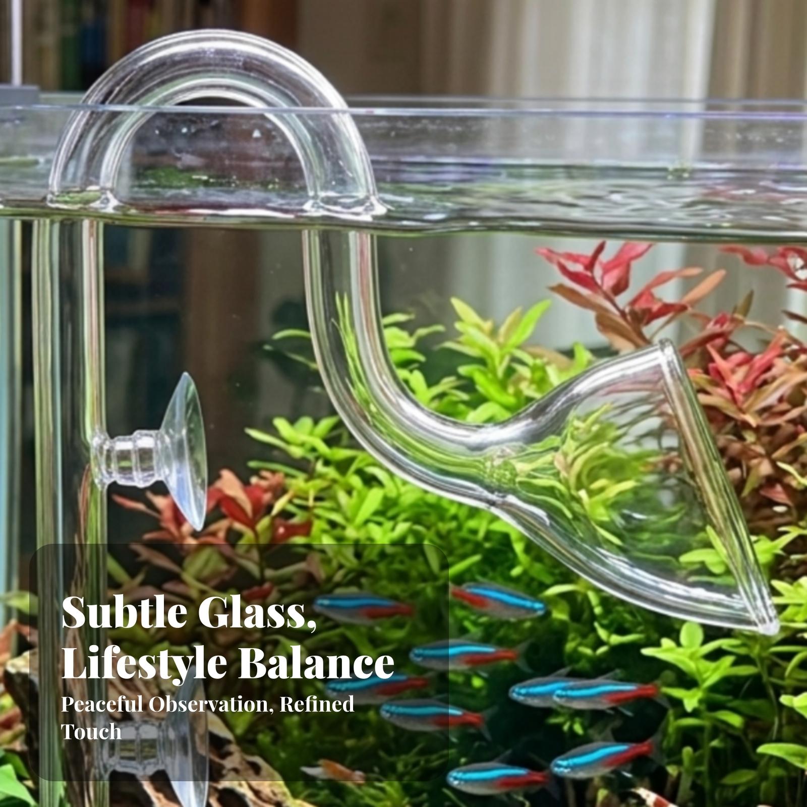 Aquarium Planted Filter - 水槽フィルターの吸水口と排水口用透明リリーパイプセット、アクアスケーパー、水草水槽用スリムリリーパイプ