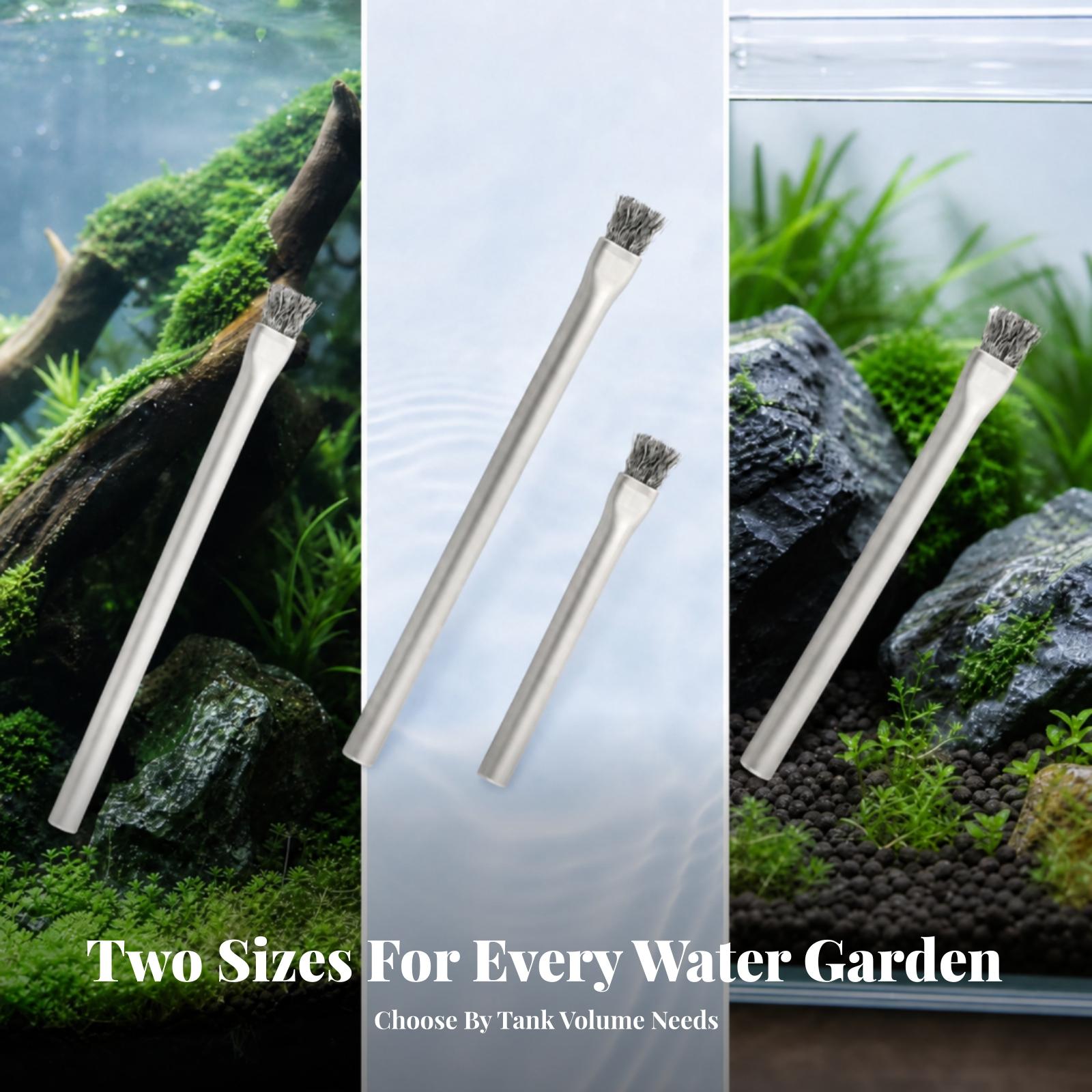 Planted Aquarium Cleaning Kit - ステンレス製ワイヤーブラシ。硬めの素材で、水槽の底面や植物の根元のバイオフィルムを効果的に除去。水槽レイアウトや水草水槽に最適。