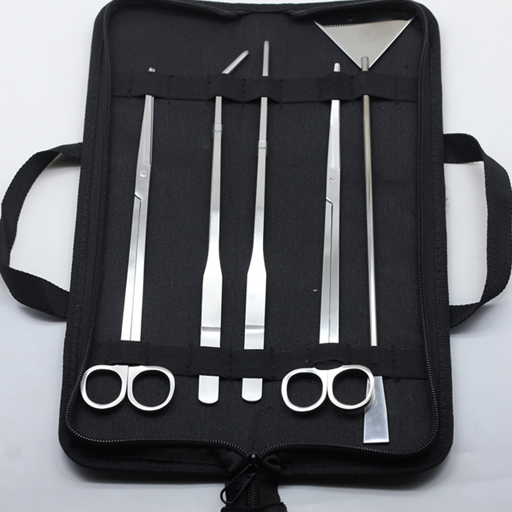 Planted Aquarium Cleaning Kit - 3/5 ピース/セット水族館クリーニングツールキットピンセット曲線はさみ水槽水植物草ステンレス鋼メンテナンスツールスーツ