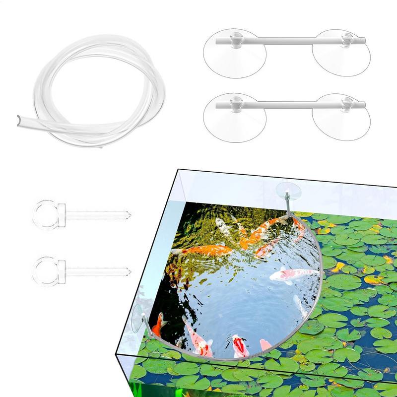 Aquarium Planted Filter - 浮遊植物囲い魚の給餌リングは浮遊植物を分離して保護します給餌リング水質を改善水族館フィルター
