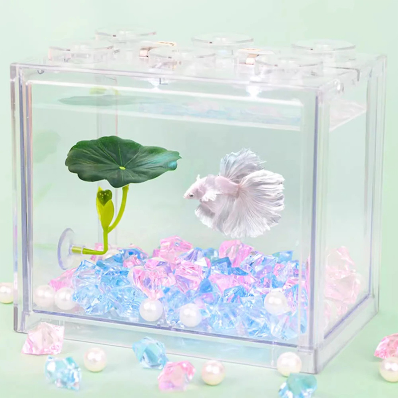 1 個のグリーンリーフハンモック、ベタ魚用ストレス軽減水族館 - Planted Aquarium Betta のレビューと価格
