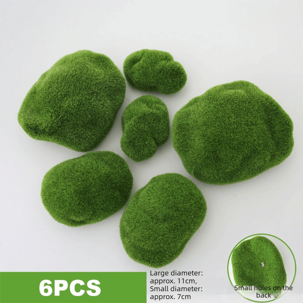 2/4/6/10 個グリーン人工苔石マイクロ風景植毛フォーム - Planted Aquarium Moss のレビューと価格
