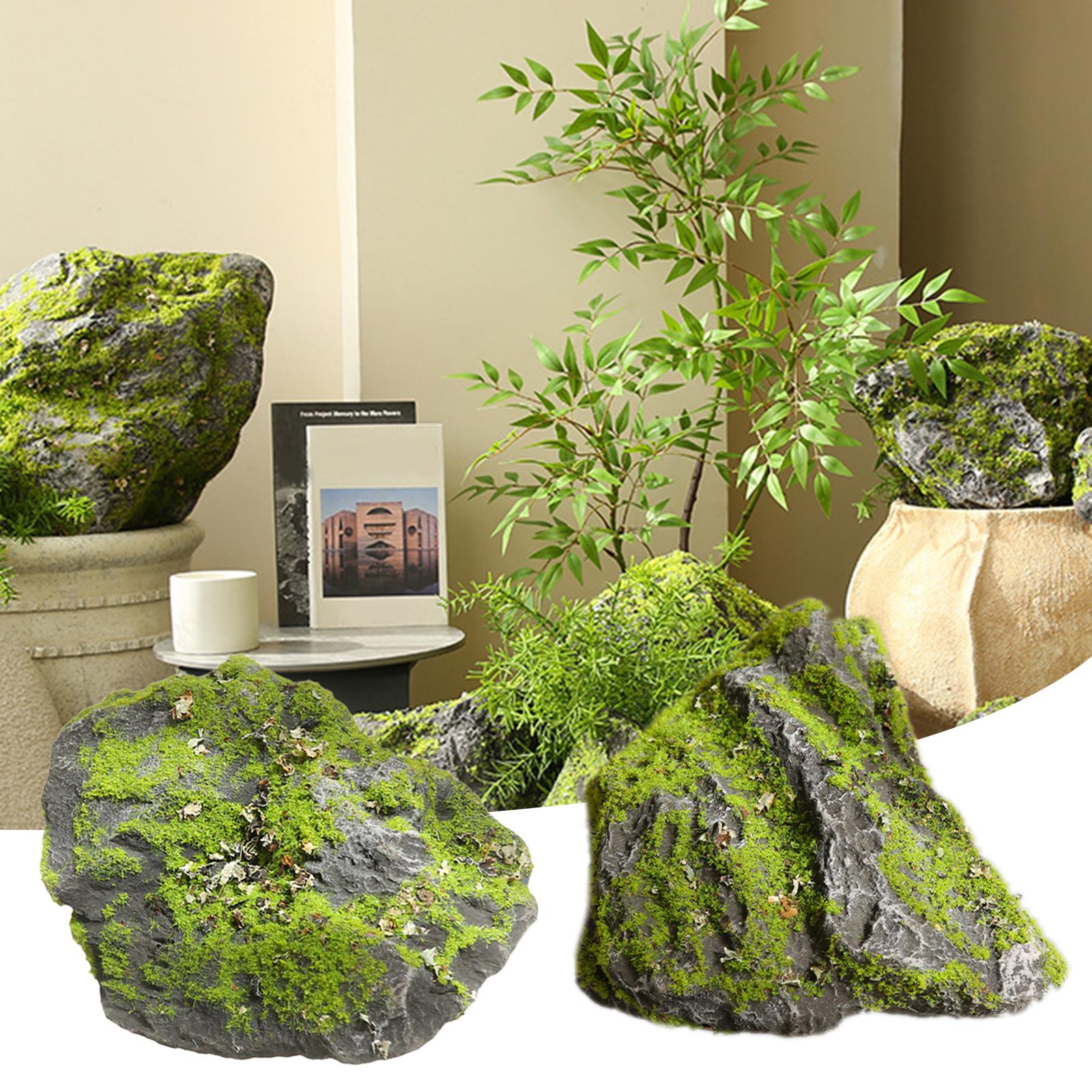 人工苔石 リアルな緑の地衣類 岩の装飾 ミニチュアガラス水槽 - Planted Aquarium Moss のレビューと価格