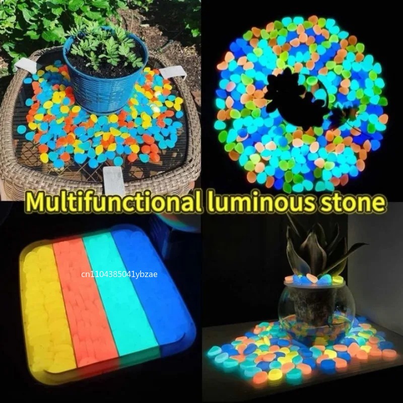 100～800個の暗闇で光る小石、景観、庭の小道、鉢植え、公 - Aquarium Planted Aquarium のレビューと価格