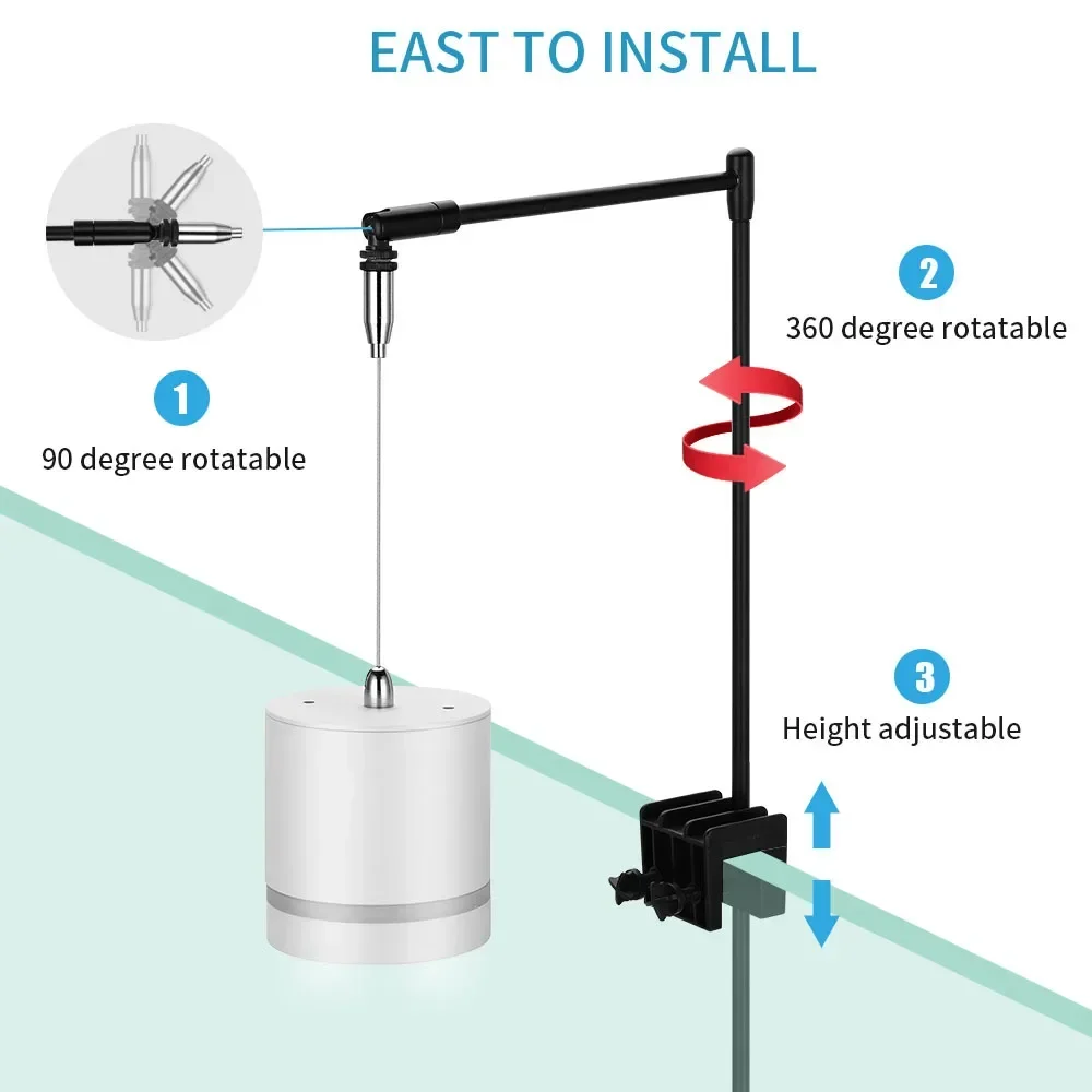 LED水族館ハンギングクリップランプ,マルチカラーライト,ト - Planted Aquarium Hanging Light のレビューと価格