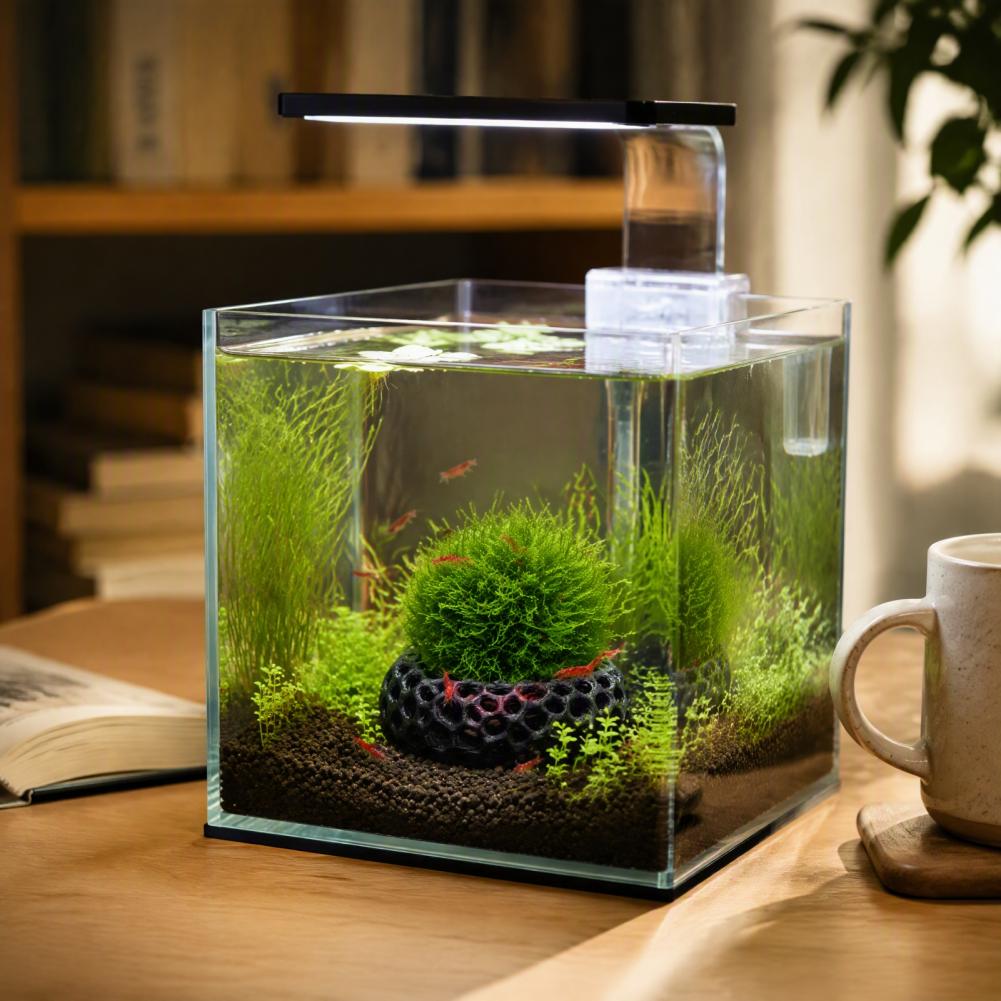 小型エビ用の生息環境セット（2個入り）。水槽用のエビ用洞窟。 - Planted Aquarium Moss のレビューと価格