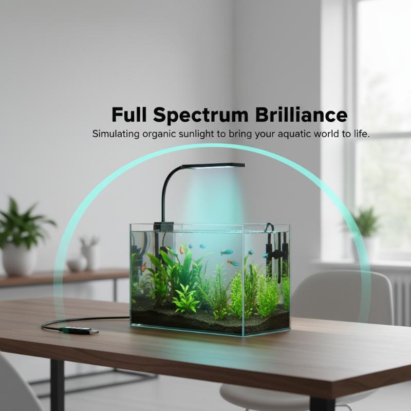 USB水槽クリップライトフレキシブルネックフルスペクトルLE - Aquarium Planted Aquarium のレビューと価格