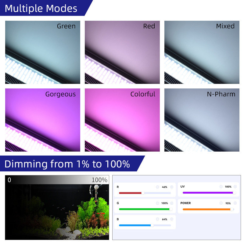 ウィークアクア A430 プロ LED水槽ライト RGB U - Planted Aquarium Hanging Light のレビューと価格