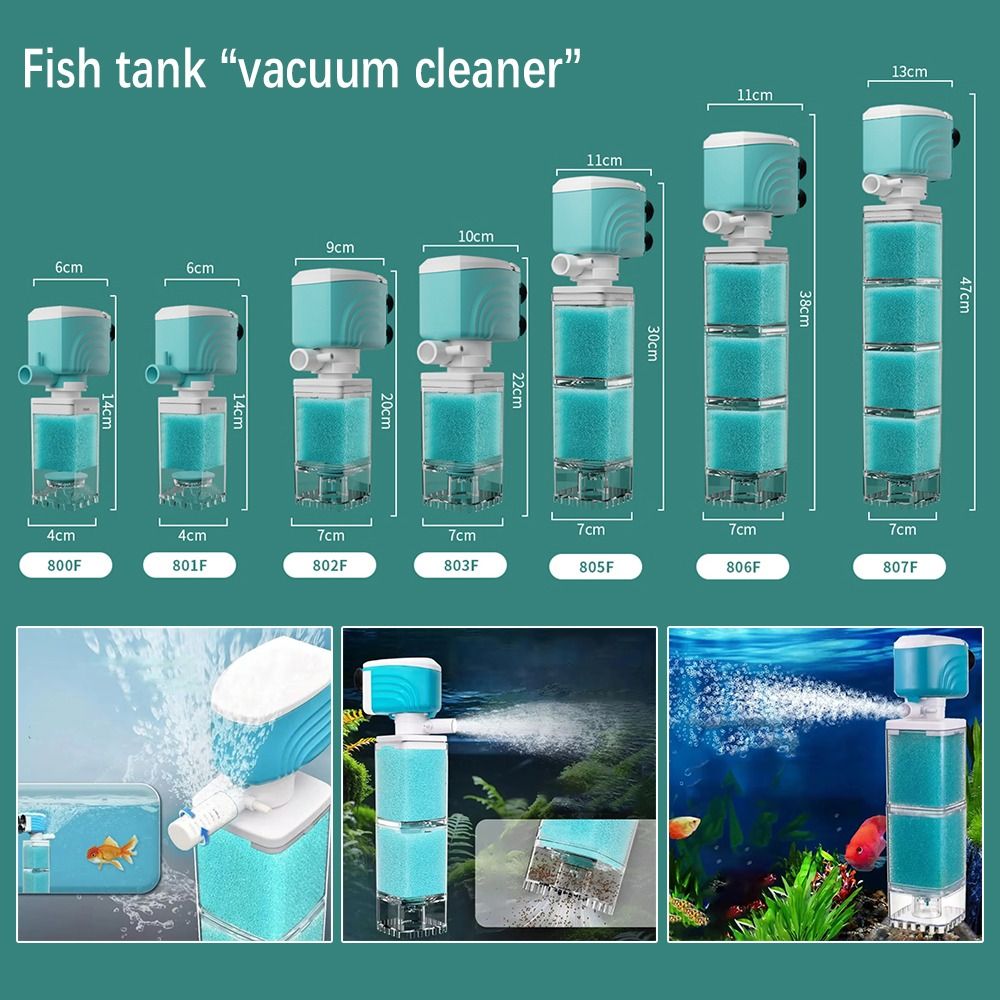 吸盤式エアポンプ水槽スポンジフィルター酸素波水槽内部フィルタ - Aquarium Planted Filter のレビューと価格