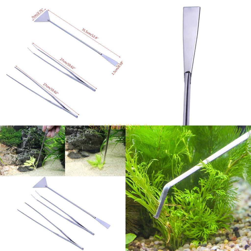 3 パック水族館ピンセットスパチュラツールステンレス鋼クリー - Planted Aquarium Cleaning Kit のレビューと価格
