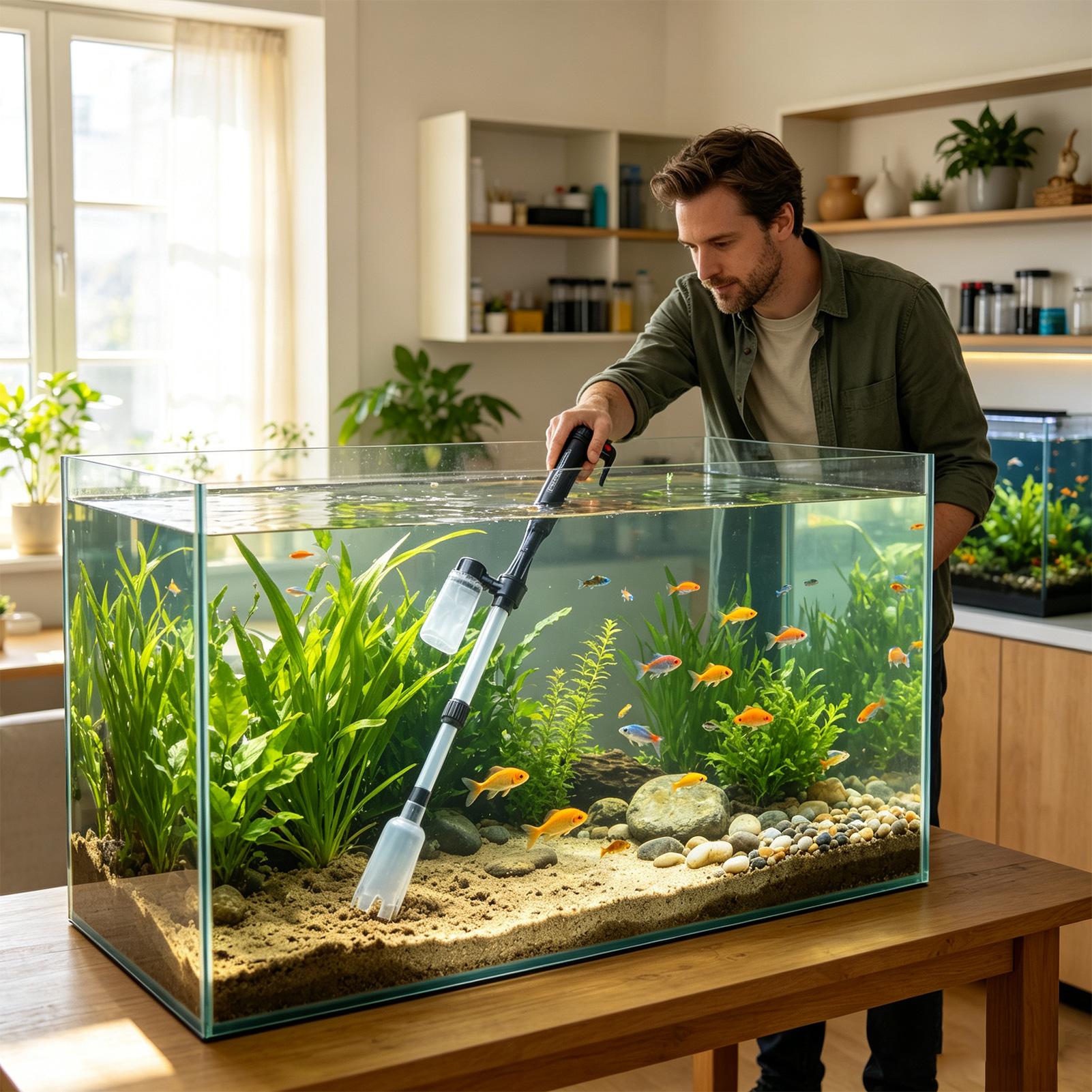 水槽底材クリーナー 電動水槽清掃ツール 調整可能な水流 水槽 - Planted Aquarium Cleaning Kit のレビューと価格