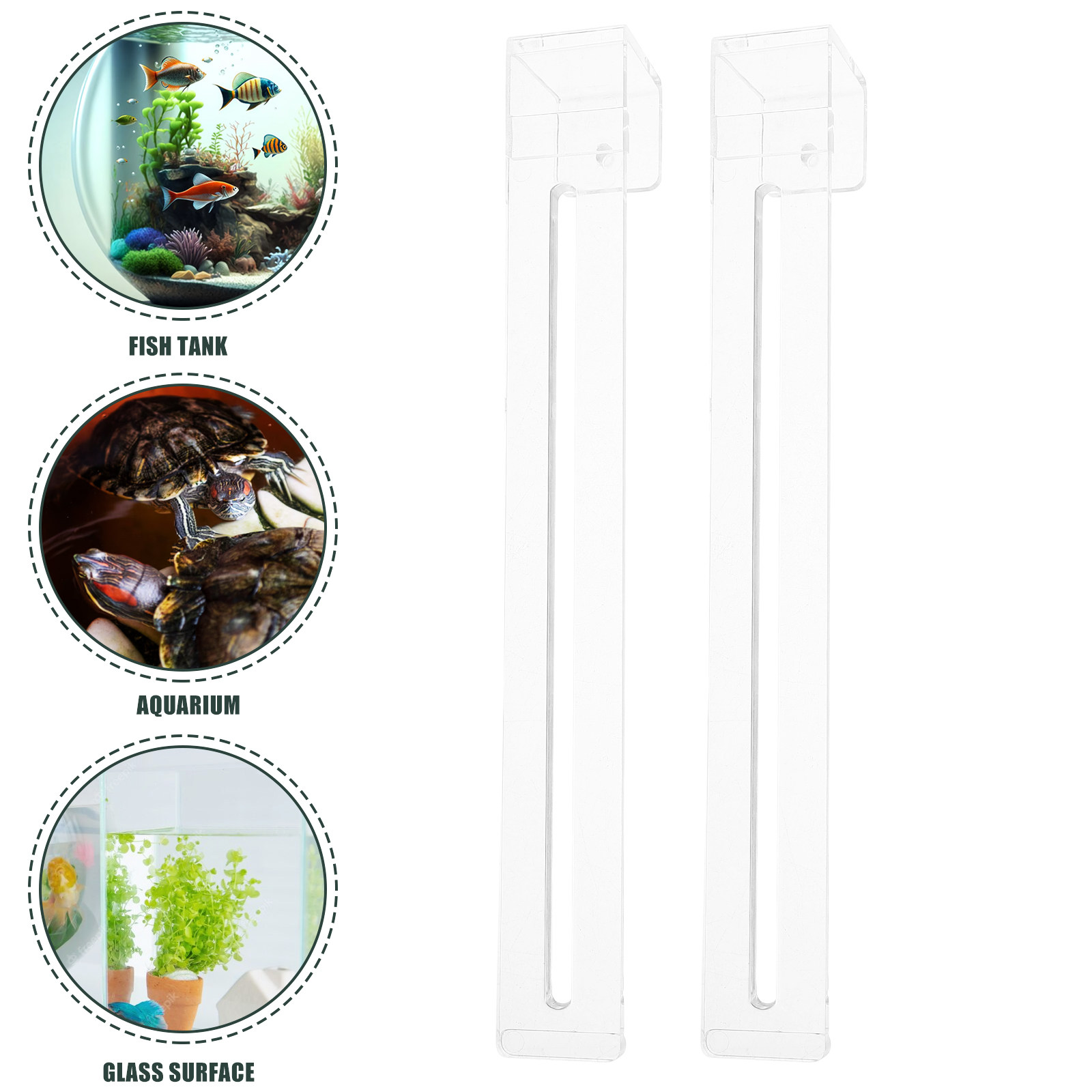 2個入り、省スペースで透明な水槽用フック。簡単に取り付け可能 - Planted Aquarium Betta のレビューと価格