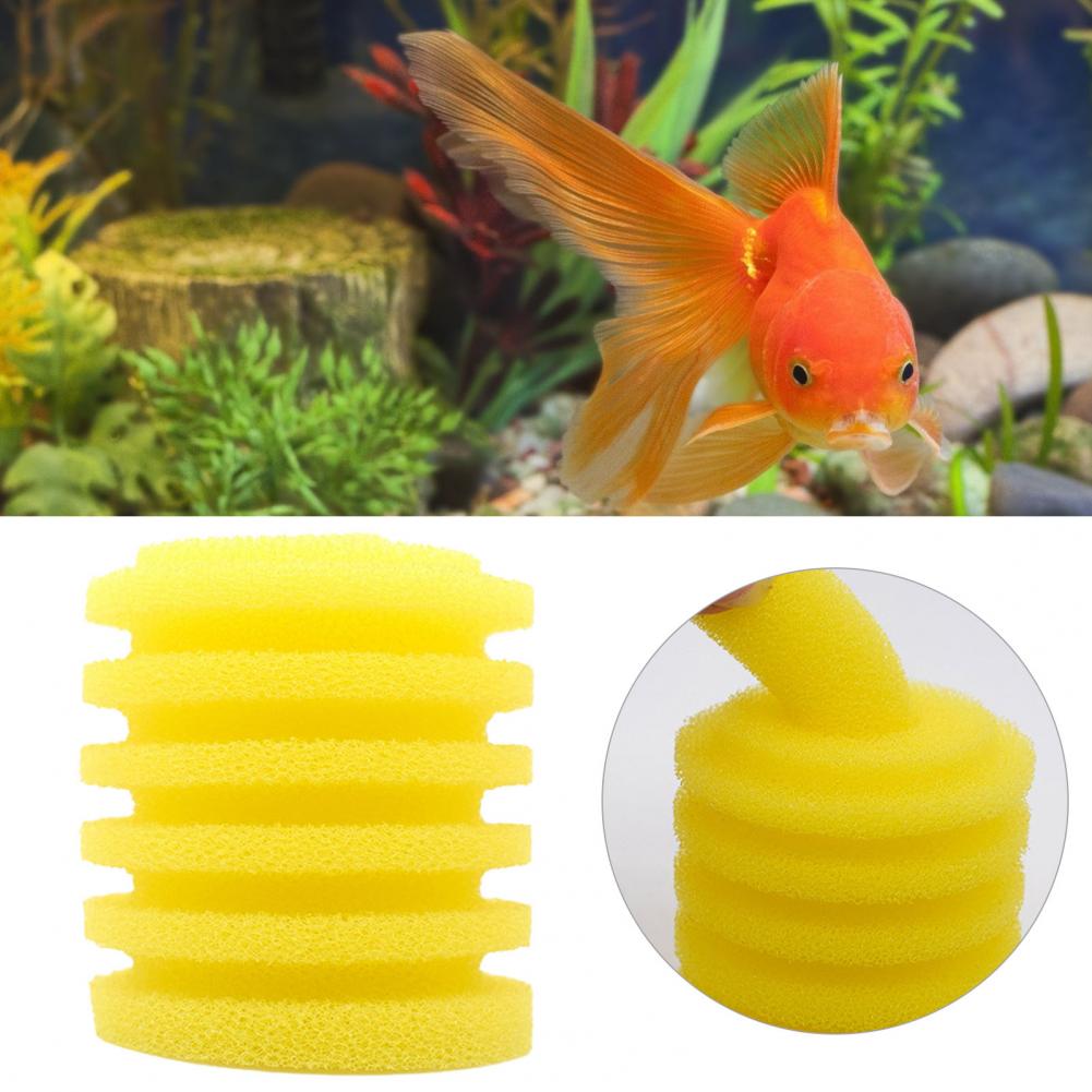 水槽スポンジユニバーサル再利用可能な簡単な操作ラウンド黄色水 - Aquarium Planted Filter のレビューと価格