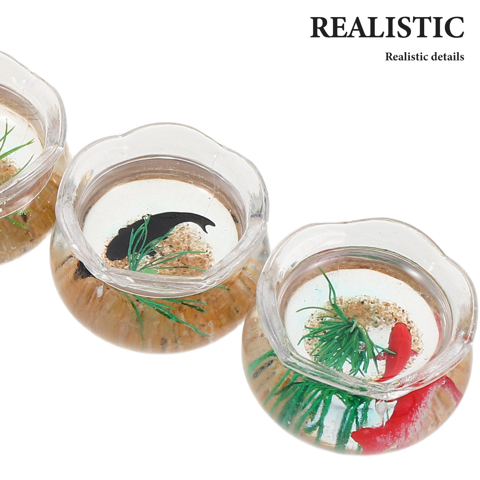 5個入り ミニ魚水槽 リアルな鯉池風 水生植物の模造品 小さ - Aquarium Planted Aquarium のレビューと価格
