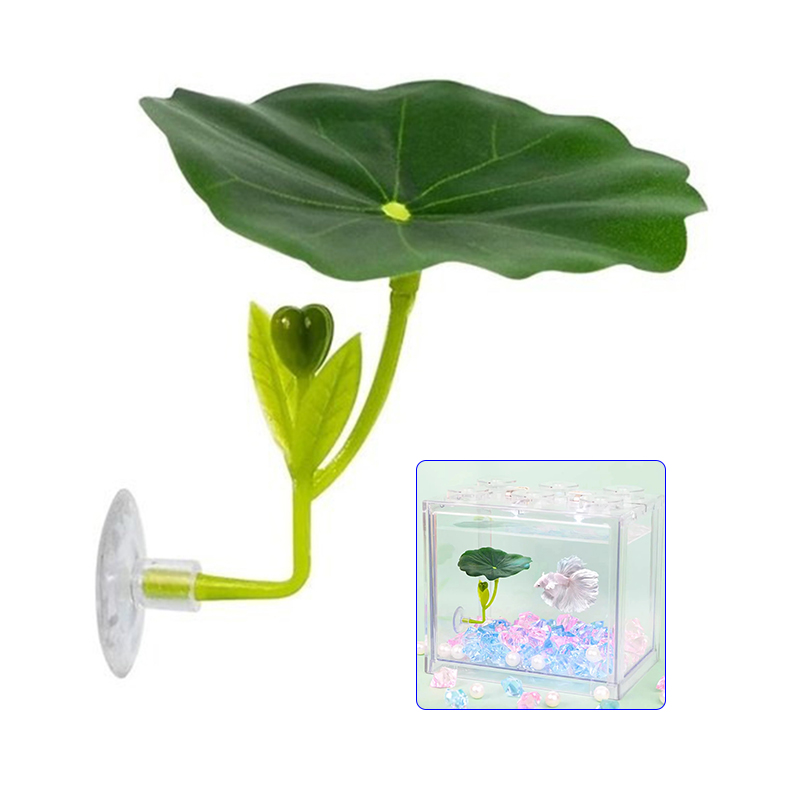 1 個のグリーンリーフハンモック、ベタ魚用ストレス軽減水族館 - Planted Aquarium Betta のレビューと価格