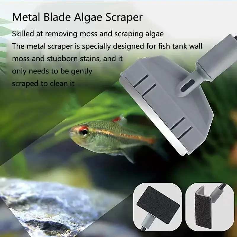 水槽クリーナー 魚タンクネットスクレーパーアクセサリー 多機 - Planted Aquarium Cleaning Kit のレビューと価格