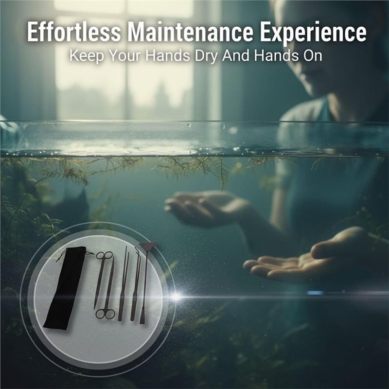 IALJ-ロングブラックステンレススチールアクアスケーピング - Planted Aquarium With Sand のレビューと価格