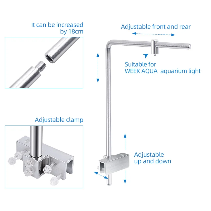 週アクアライトスタンドユニバーサルアルミ合金水族館 LED  - Planted Aquarium Hanging Light のレビューと価格